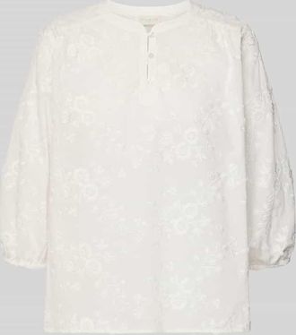 Milano Milano Italy Langarmbluse aus Baumwoll-Mix in Offwhite, Gr&ouml;&szlig;e 36