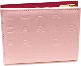 Bulgari Tweedehands leren portemonnees - Dames - Vintage Accessoires - Roze - ONE Size - Leer - Vintage