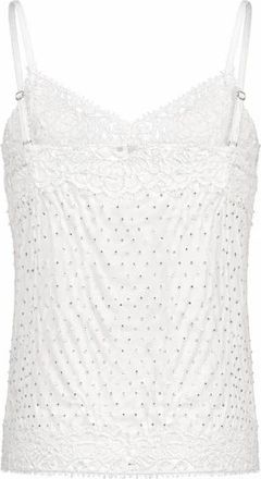 John Richmond Openwork Strap Top - Dames - Tops zonder mouwen - Wit - M - Tops