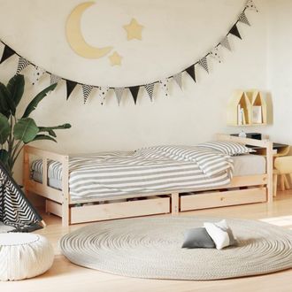 vidaXL Estructura De Cama Para Ni&ntilde;os Con Cajones Madera Pino 80x200 Cm Vidaxl