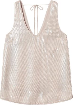 Twin-Set Canotta con paillettes - Toni neutri