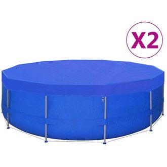 vidaXL Cubierta De Piscina 2 Unidades Redonda Pe 540 Cm 90 G/m&sup2; Vidaxl