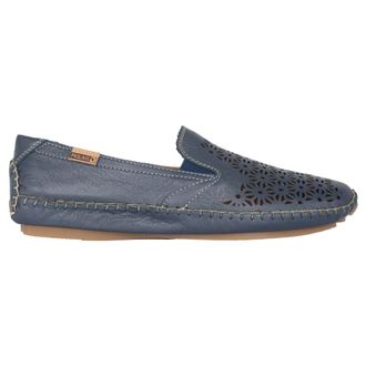 Pikolinos Geperforeerde zomerloafer - blauw - Dames - Loafers - Blauw - 35 EU - Schoenen