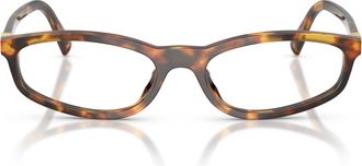 Miu Miu 0mu 01zv Rectangular Tortoiseshell Acetate Eyeglasses