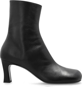 Bottega Veneta Heeled Enkellaarsjes Nico - Dames - Laarzen met Hak - Zwart - 37 EU - Leer - Schoenen