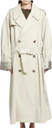 Maison Margiela Dames, Mantels, Beige, Maat: S