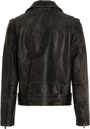 Golden Goose Mens Black Calfskin Leather Jacket Clothing