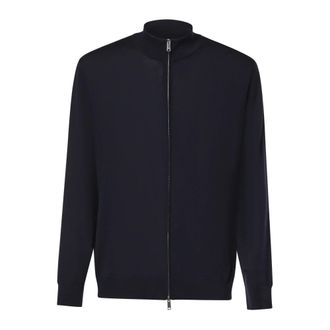 Ermenegildo Zegna Zip-through Sweater Trofeo 15Milmil15 - Heren - Sweatshirts & Hoodies - Blauw - Maat: 3XL Zijde