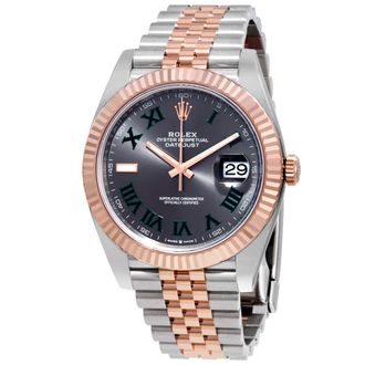 Rolex Datejust 41 Slate Dial Automatic Mens Steel and 18k Everose Gold Jubilee Watch 126331GYRJ