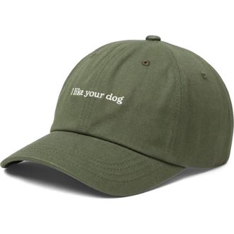 tentree Slogan Peak Hat in Deep Olive/i Like Your Dog at Nordstrom
