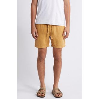 Faherty Essential Linen Shorts in Sunset Gold at Nordstrom Rack, Size Xx-Large