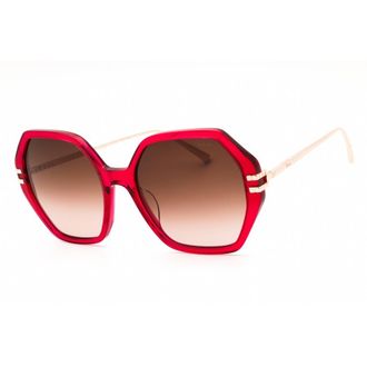 Chopard Ladies Red Oversized Sunglasses SCH370M