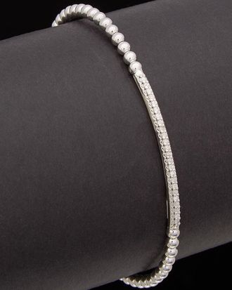 Meshmerise 18K Over Silver Vermeil 0.12 Ct. Tw. Diamond Ball Cuff