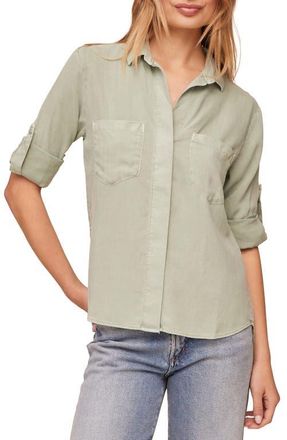 Bella Dahl Split Back Button-Up Shirt in Oasis Gree at Nordstrom, Size X-Small