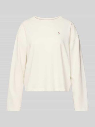 Tommy Hilfiger Comfort Fit Pyjama-Oberteil aus reiner Baumwolle in Offwhite, Gr&ouml;&szlig;e M