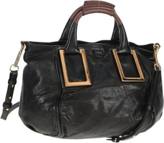 Chlo&eacute; Pre-owned Handbags, female, Black, Size: ONE SIZE Pre-owned Leather Shoulder Bag