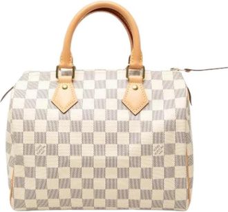 Louis Vuitton Pre-owned Speedy 25 - Dames - Vintage Handtas - Wit - ONE Size - Leer - Vintage