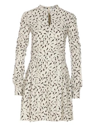 Mar De Margaritas floral-print cut-out dress - Neutrals