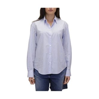 MC2 Saint Barth Shirts, female, Blue, Size: S Meredith Long Sleeve Shirt
