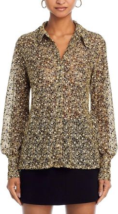 Ramy Brook Amalia Embroidered Blouse In Brown