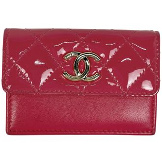 Chanel Pink Leather Wallet (Tri-Fold) (Pre-Owned)