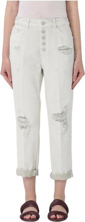 Dondup Cropped Jeans - Dames - Cropped Jeans - Beige - W27 - Denim - Jeans