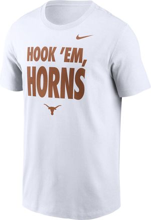Nike Texas Sideline Slogan Nike Mens Dri-FIT College Long-Sleeve T-Shirt in White | 02ET10ATXE-H2B
