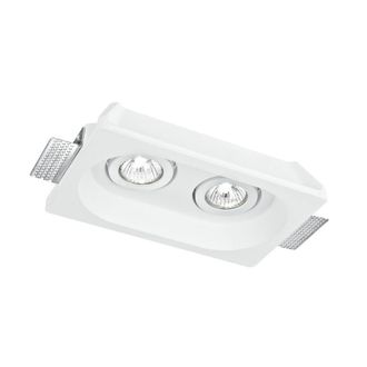 Netlighting MORGANA 2 Light Recessed Adjustable Downlight White 25.5x15.5x5.5cm | Size: 25.5x15.5x5.5 cm