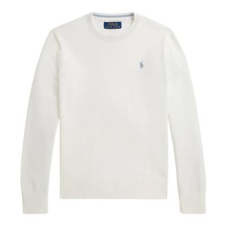 Ralph Lauren Round-neck Knitwear, male, White, Size: M Ralph Lauren Sweaters White