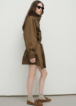 Mango Mocassini barca crosta di cuoio marrone - Donna - 35 - MANGO
