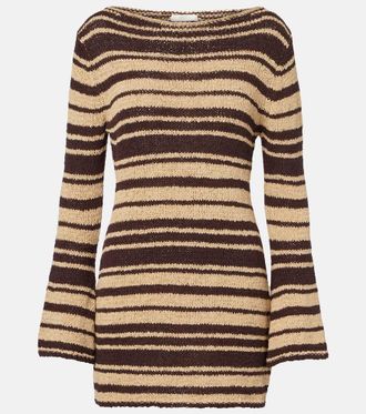 Faithfull The Brand Miniabito Micah in misto cotone a righe