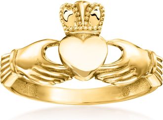 Ross-Simons 14kt Yellow Gold Claddagh Ring