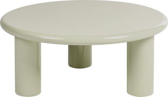 Beliani Mesa De Centro De Mdf Con Acabado Brillante Tablero Redondo Dise&ntilde;o Escandinavo Moderno &Oslash; 80 Cm Verde Itasca