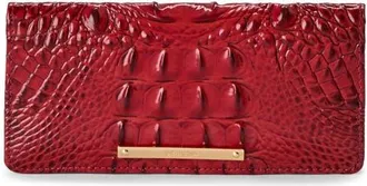 Brahmin Ady Croc Embossed Continental Wallet in Volcanic Red at Nordstrom
