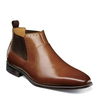 Stacy Adams Mens Perrin Chelsea Mid Boots In Congnac