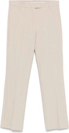 Max Mara Beige Wijde Pijp Broek Fatina - Dames - Wijde Broeken - Beige - S - Broeken