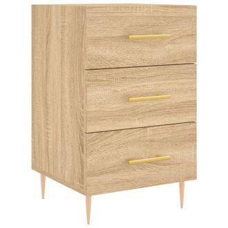 vidaXL Bedside Cabinet Sonoma Oak 40x40x66 cm Engineered Wood Vidaxl