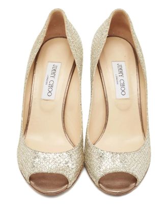 Jimmy Choo London Baxen glitter sandals - Gold