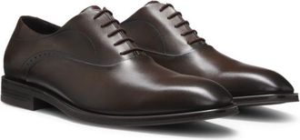 BOSS Leather Oxford shoes with perforated details