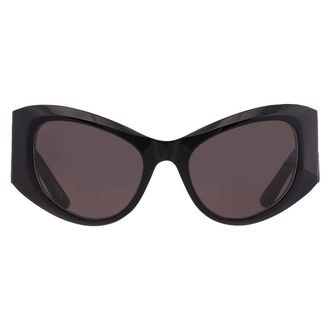 Balenciaga Grey Browline Ladies Sunglasses BB0393S 001 57