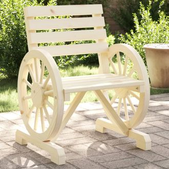 vidaXL Vidaxl - Sillas De Jard&iacute;n 2 Uds Madera Maciza De Abeto 58x58x78,5 Cm