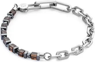Coeur de Lion Bracelet Precious Fusion Link Chain Brown-Silver at Nordstrom