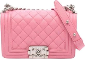 Chanel Pre-owned Vintage Schoudertas - Dames - Vintage Schoudertas - Roze - ONE Size - Leer - Vintage
