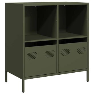 Berkfield Home Sideboard Olive Green 68x39x73.5 cm Cold-rolled Steel