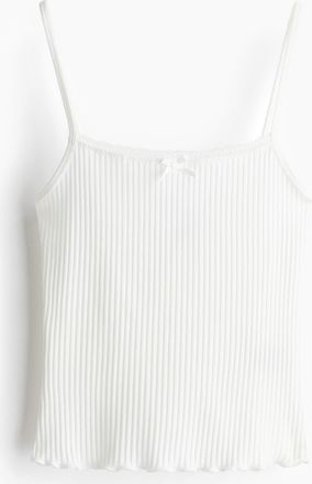 H&M Tr&auml;gertop mit Spitze - White