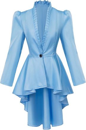 Generic Medieval Costume Women Steampunk Gothic Vintage Jacket Victorian Tailcoat Long Trench Coat Wedding Uniform Halloween Costume Tuxedo Long Sleeve Solid 