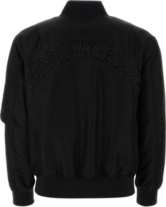 Valentino Garavani Mens Black Nylon Bomber Jacket 0no Exterior: Lining: Giubbini