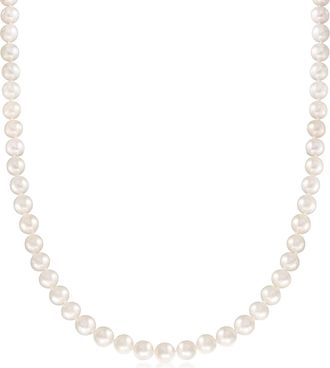 Ross-Simons 7-8mm Cultured Pearl Necklace With 14kt Yellow Gold