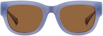 Polaroid PLD 6213/S/X Polarized MVU/HE Womens Sunglasses Blue Size 51