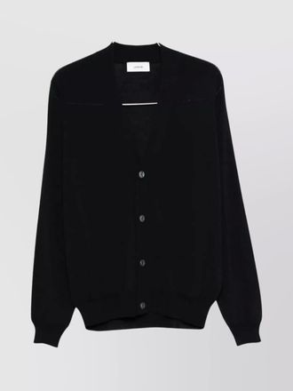 Lardini mens wool v-neck cardigan sweater